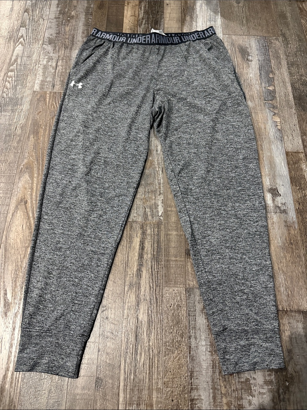 Under Armour Heathered Gray Performance Joggers with Branded Waistband